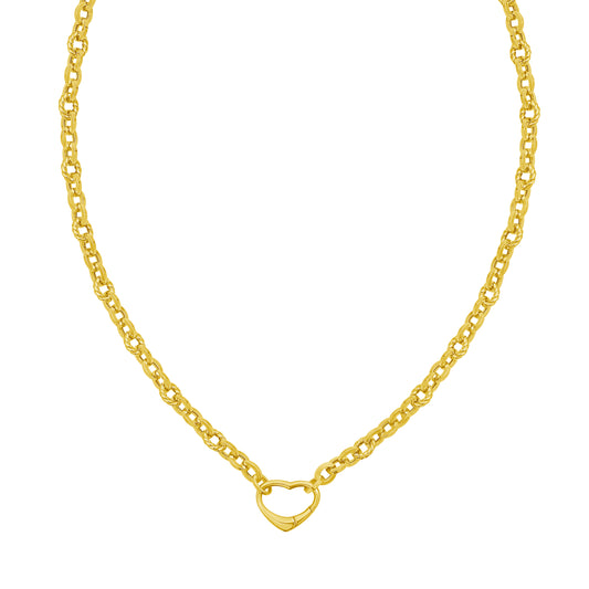 Yellow Gold Polished Build-your-own Charms Jewelry Necklace