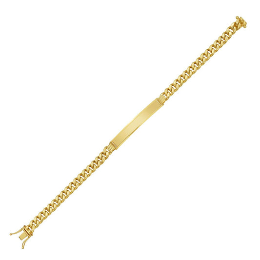 Yellow Gold Polished Id Bracelets Necklace