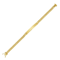 Yellow Gold Polished Id Bracelets Necklace