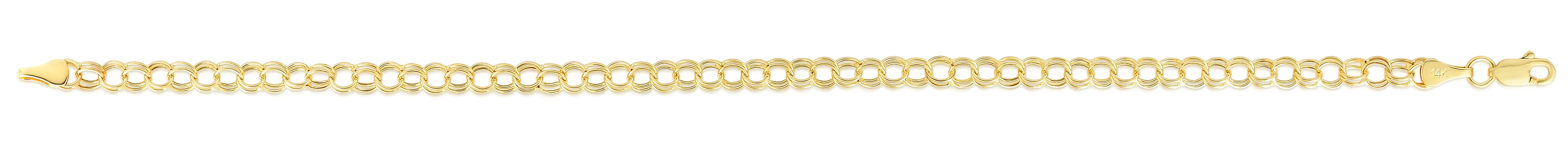 Royal Chain 14K Gold Mini Double Link Charm Bracelet CB500