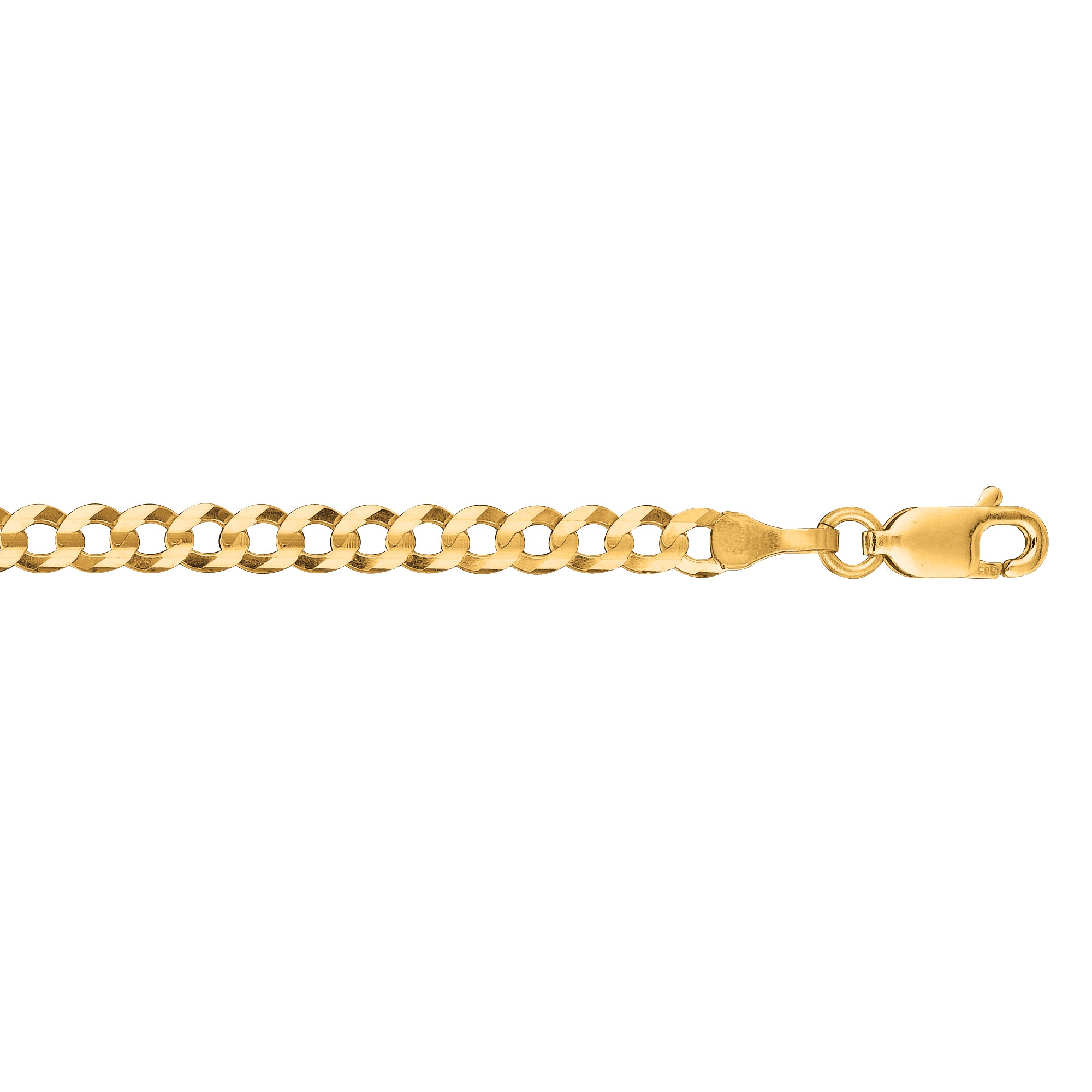 Royal Chain 14K Gold 3.6mm Comfort Curb Chain  CC100