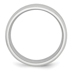 Chisel Cobalt Satin and Polished Beveled Edge 7mm Band