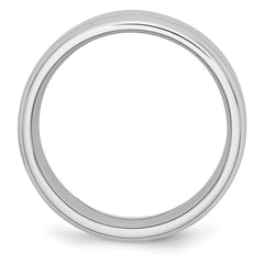 Chisel Cobalt Satin and Polished Beveled Edge 8mm Band