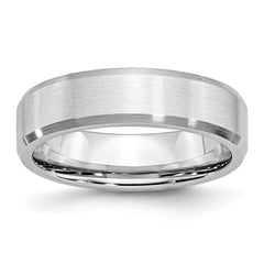 Chisel Cobalt Beveled Edge Satin 6mm Band
