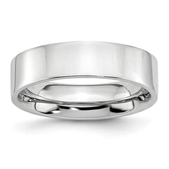 Chisel Cobalt Flat Polished 6mm Band
