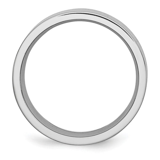 Chisel Cobalt Flat Polished 7mm Band