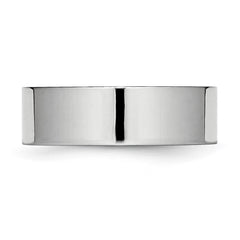 Chisel Cobalt Flat Polished 7mm Band