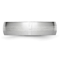 Chisel Cobalt Sterling Silver Inlay Satin 6mm Band