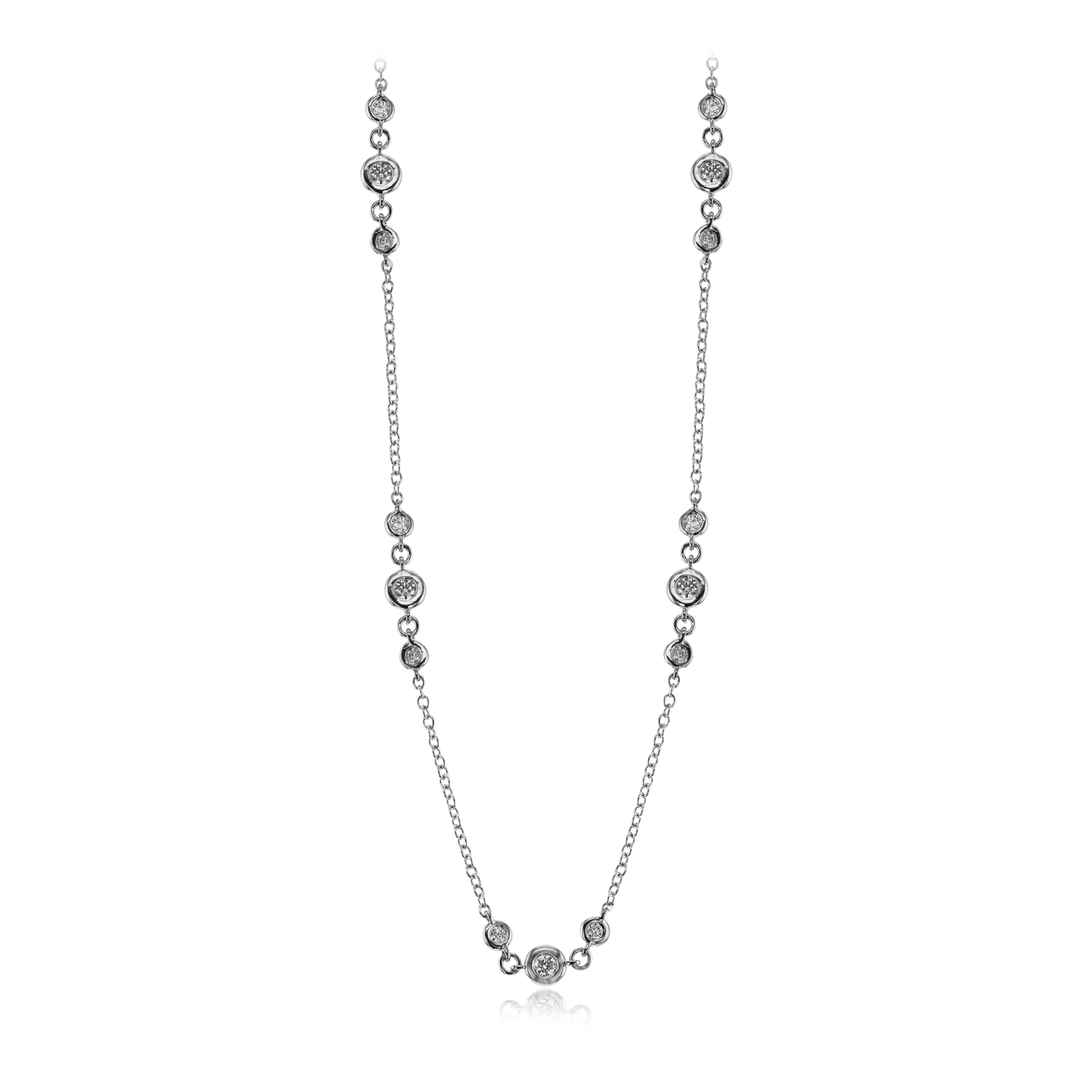 Simon G. Fashion Harmonie Necklace in 18k Gold with Diamonds CH112 WHITE 18K X