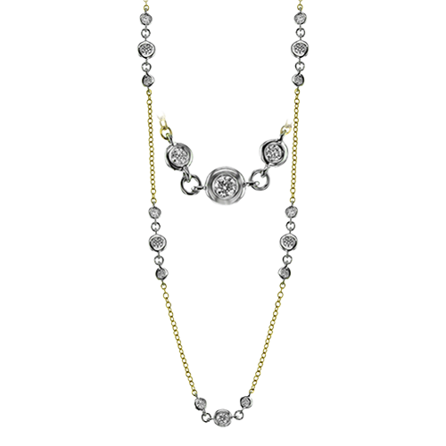 Simon G. Fashion Harmonie Necklace in 18k Gold with Diamonds CH112 WHITE 18K X