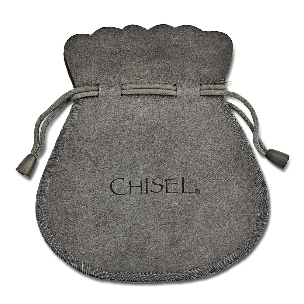 Chisel Stainless Steel Antiqued and Polished Claddagh Bangle SRB608