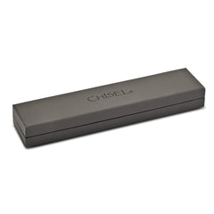 Chisel Stainless Steel Polished with Black Rubber 8.75 inch Link Bracelet SRB175-8.75