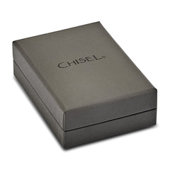 Chisel Stainless Steel Brushed and Polished Black IP-plated Cross Pendant on an 18 inch Leather Cord Necklace SRN114-18