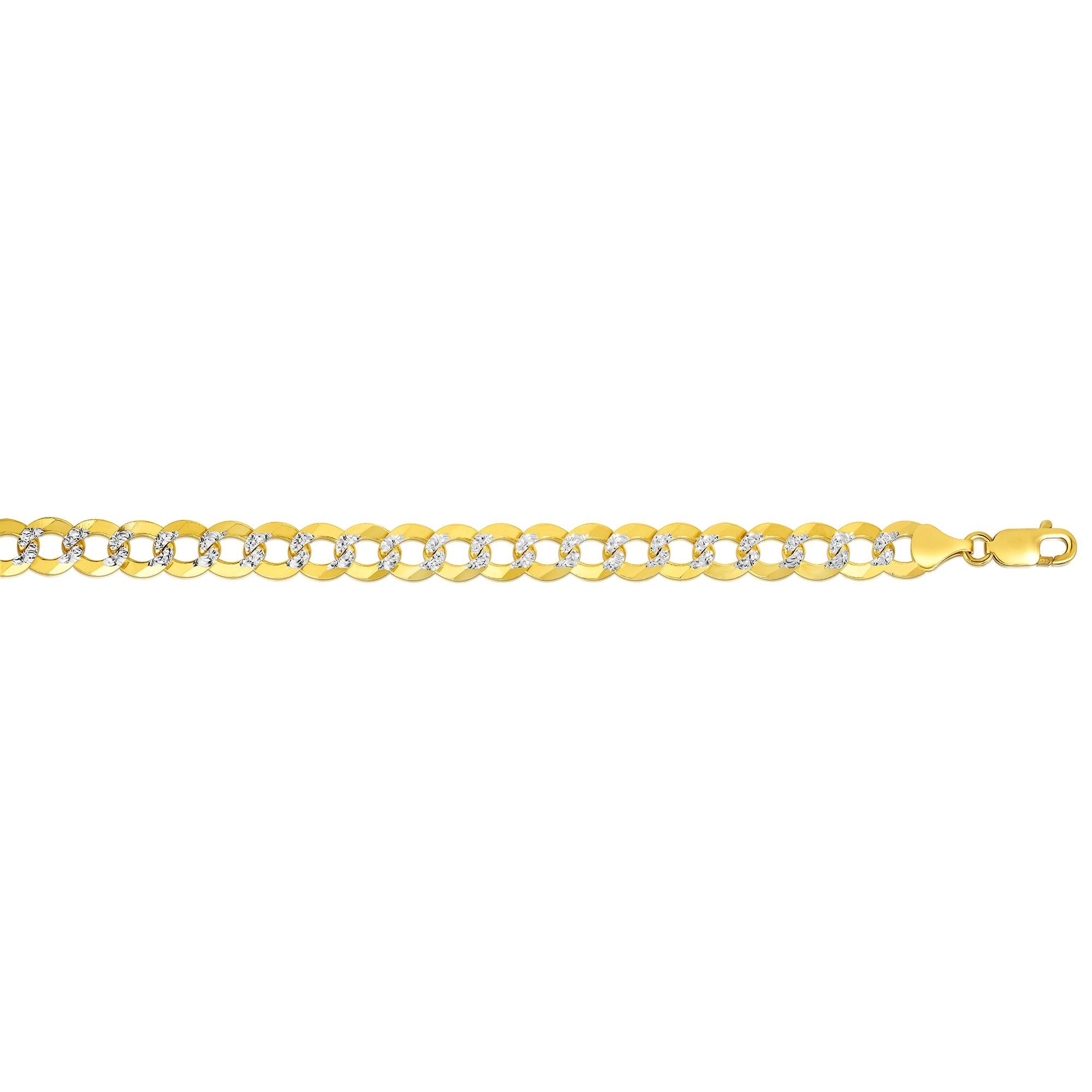 Parkplace Jewelers 14k-gold-9-7mm-white-pave-curb-chain-cpc250