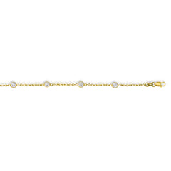 Royal Chain 14K Gold CZ by the Yard Bracelet CS161