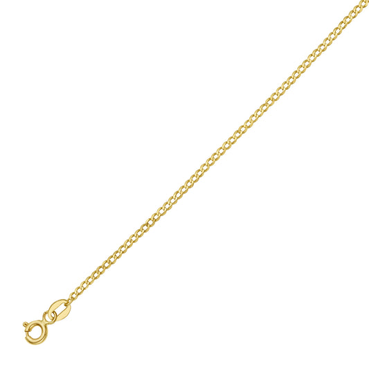 Yellow Gold Polished Comfort Curb Necklace