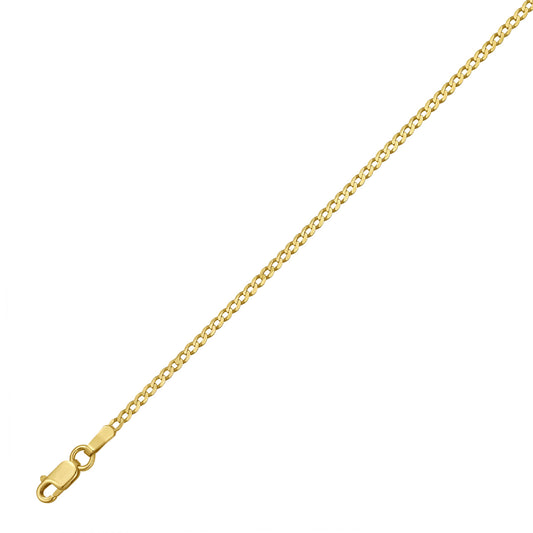 Yellow Gold Polished Comfort Curb Necklace