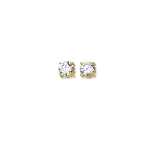 Parkplace Jewelers 14k-gold-7mm-round-cz-stud-earring-cz107