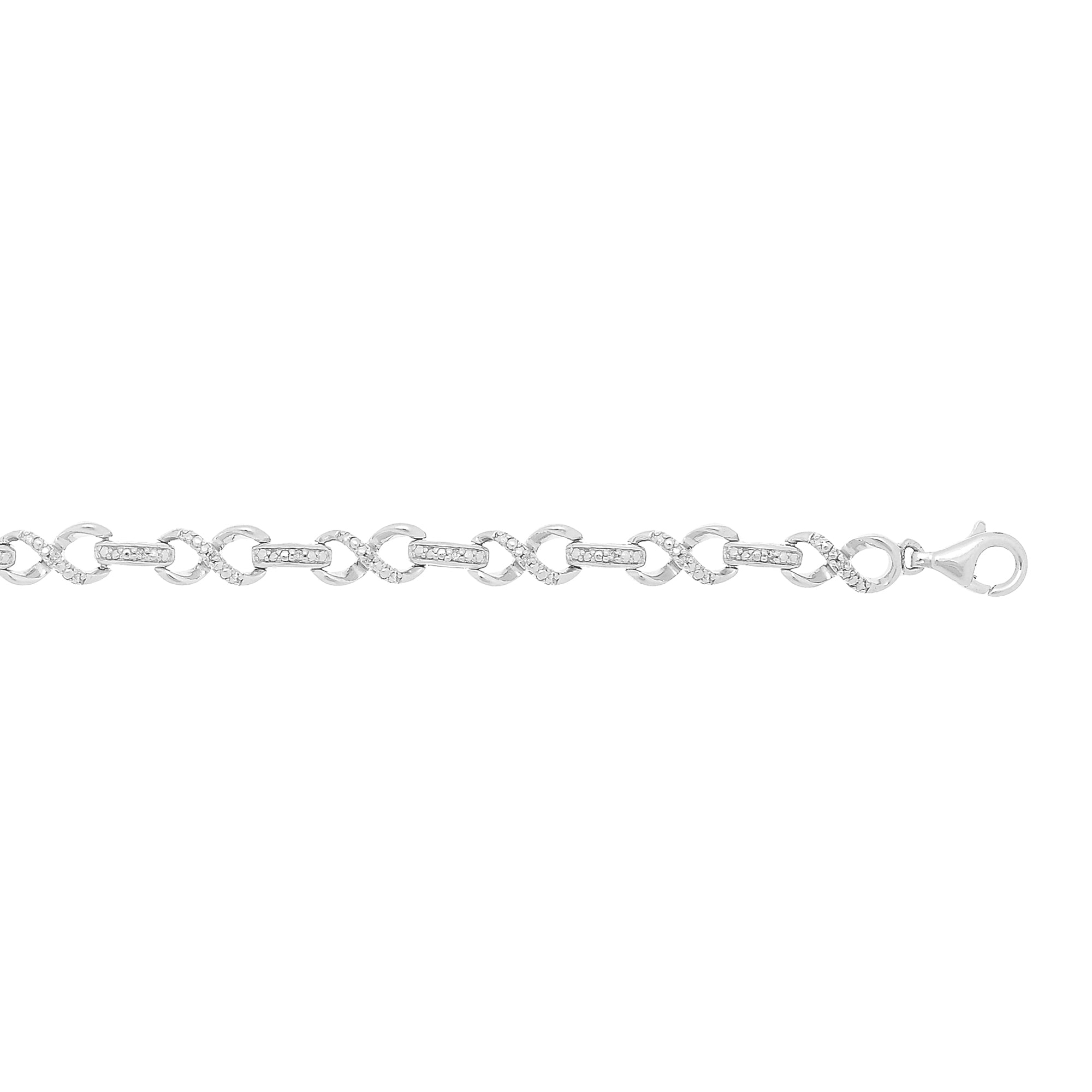 Parkplace Jewelers silver-infinity-10ct-diamond-accent-link-bracelet-dagf3046