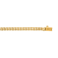 Royal Chain 14K Gold 3.4mm Multi-Row Rope Chain Bracelet DB012