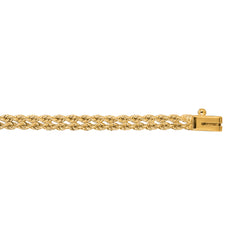 Yellow Gold Diamond Cut/ Textured Multi-row Rope Bracelet