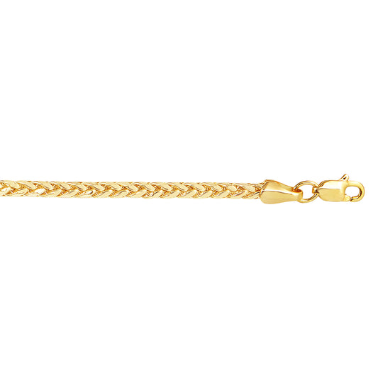 Royal Chain 14K Gold 2.7mm Diamond Cut Lite Round Wheat Chain  DFR068