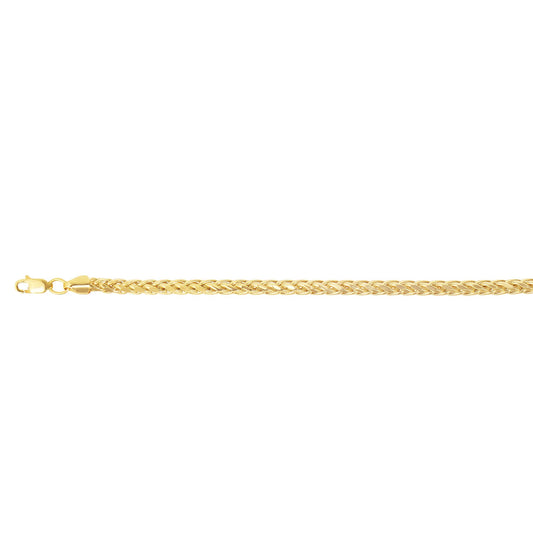 Royal Chain 14K Gold 5.3mm Diamond Cut Lite Round Wheat Chain DFR120