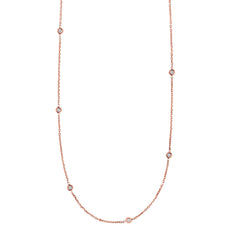 Rose Gold  Diamonds By The Yard Necklace