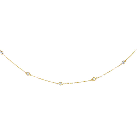 Yellow Gold  Diamonds By The Yard Necklace