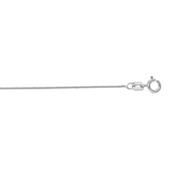 White Gold Diamond Cut/ Textured Diamond Cut Round Wheat Necklace