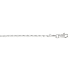 White Gold Diamond Cut/ Textured Diamond Cut Round Wheat Necklace