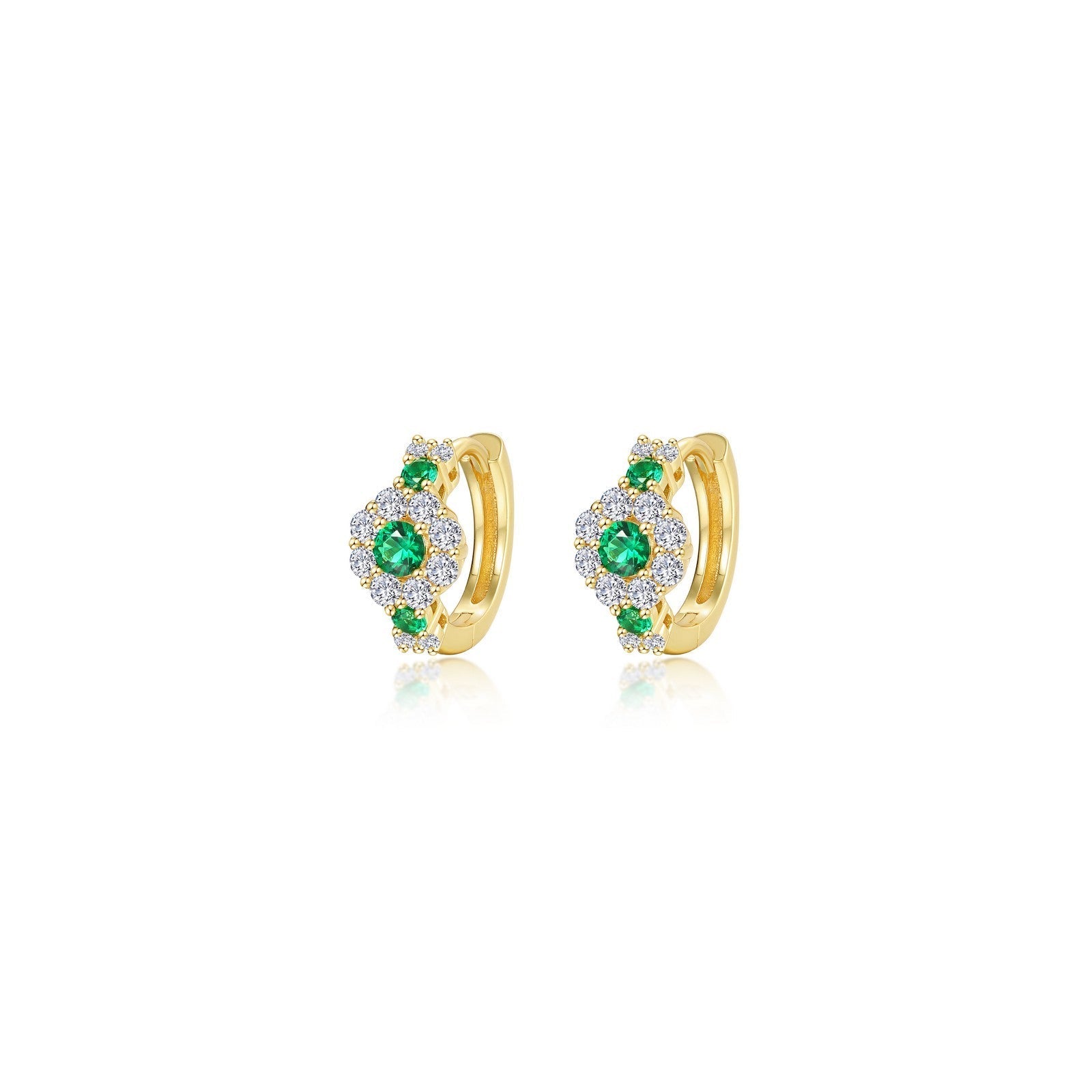 flower-huggie-hoop-earrings