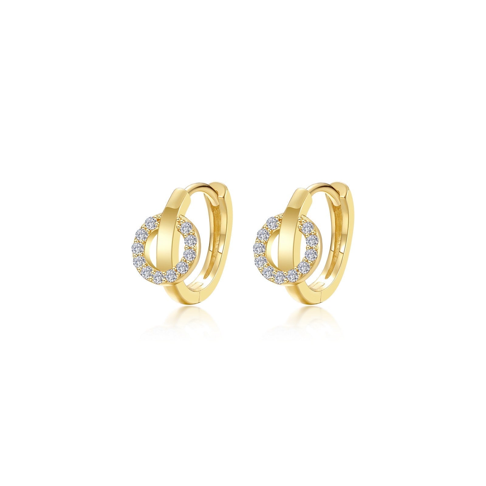 interlocking-hoop-huggie-earrings