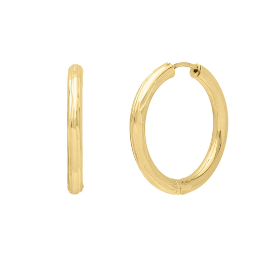 Parkplace Jewelers 14k-endless-engraved-round-hoops-e14904