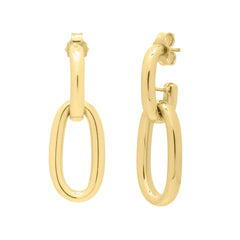 Parkplace Jewelers 14k-gold-link-drop-earrings-e14973