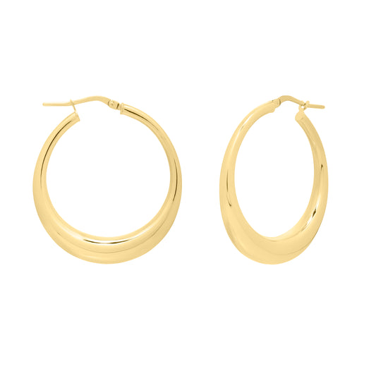 Yellow Gold Polished Electroform Hoops Earring