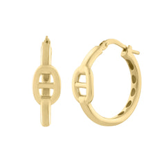 Yellow Gold Polished Mariner Fashion Earring