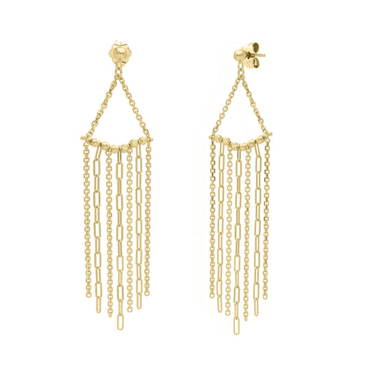 Parkplace Jewelers 14k-triangle-fringe-earrings-e15588
