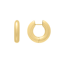 Yellow Gold Polished Electroform Hoops Earring