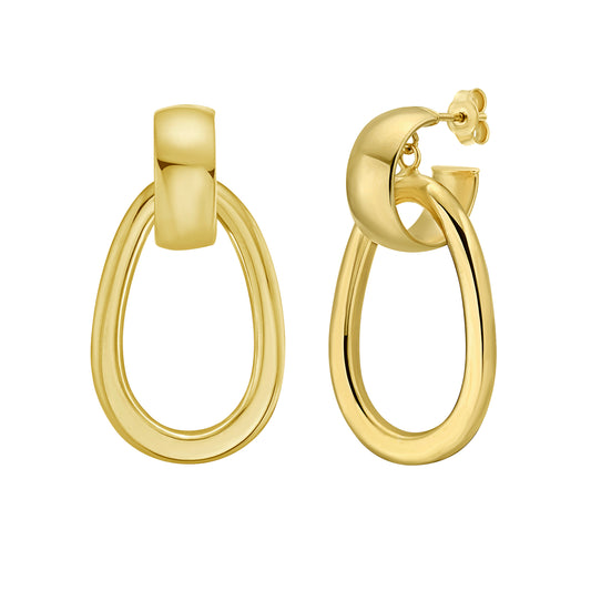 Yellow Gold Polished Earring Eleganza Collection Earring