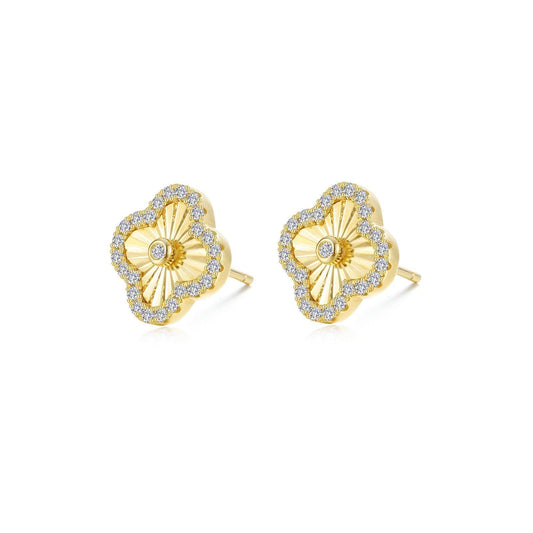 golden-clover-stud-earrings