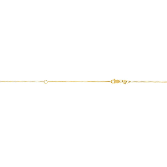 Yellow Gold Polished Extendable Classic Box Necklace