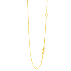 Yellow Gold Polished Extendable Classic Box Necklace