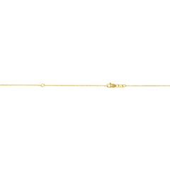 Yellow Gold Diamond Cut/ Textured Extendable Diamond Cut Cable Necklace