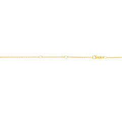 Yellow Gold Diamond Cut/ Textured Double Extendable Diamond Cut Cable Necklace