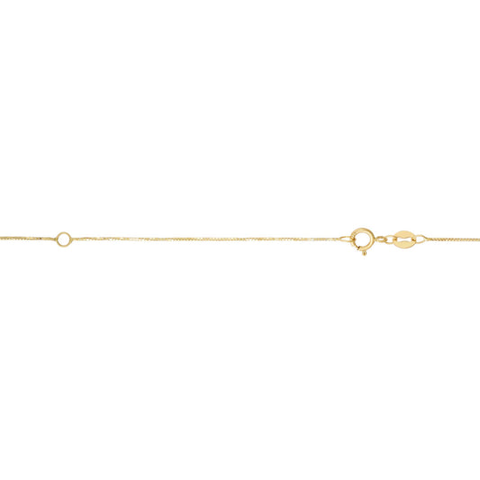 Yellow Gold Polished Double Extendable Box Necklace