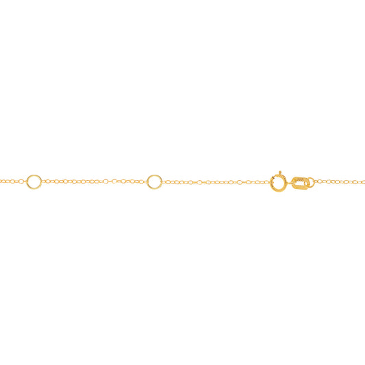 Yellow Gold Polished Double Extendable Piatto Necklace