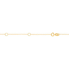 Yellow Gold Polished Double Extendable Piatto Necklace