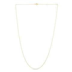 Yellow Gold Diamond Cut/ Textured Double Extendable Loose Machine Rope Necklace