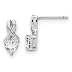 EM7401-WT-002-SSA Sterling Silver Rhodium-plated White Topaz and Diamond Earrings